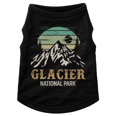 Glacier National Park Merchandise Retro Glacier Souvenirs Cute Gift Doggie Tank
