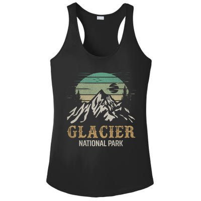 Glacier National Park Merchandise Retro Glacier Souvenirs Cute Gift Ladies PosiCharge Competitor Racerback Tank