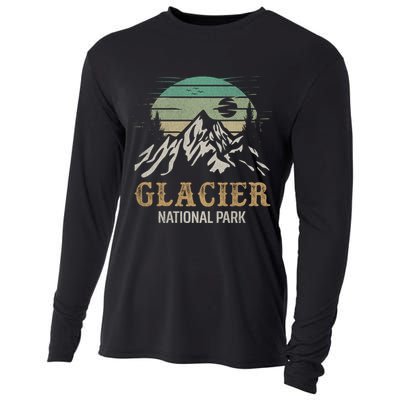 Glacier National Park Merchandise Retro Glacier Souvenirs Cute Gift Cooling Performance Long Sleeve Crew