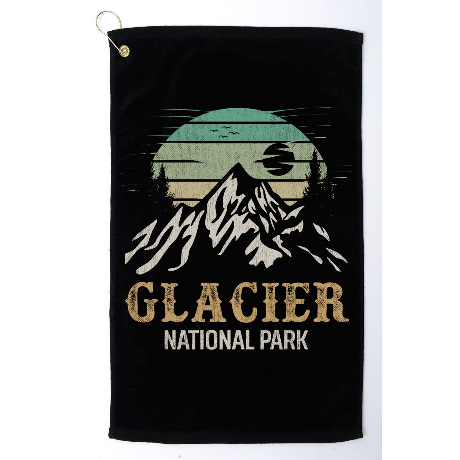 Glacier National Park Merchandise Retro Glacier Souvenirs Cute Gift Golf Towel