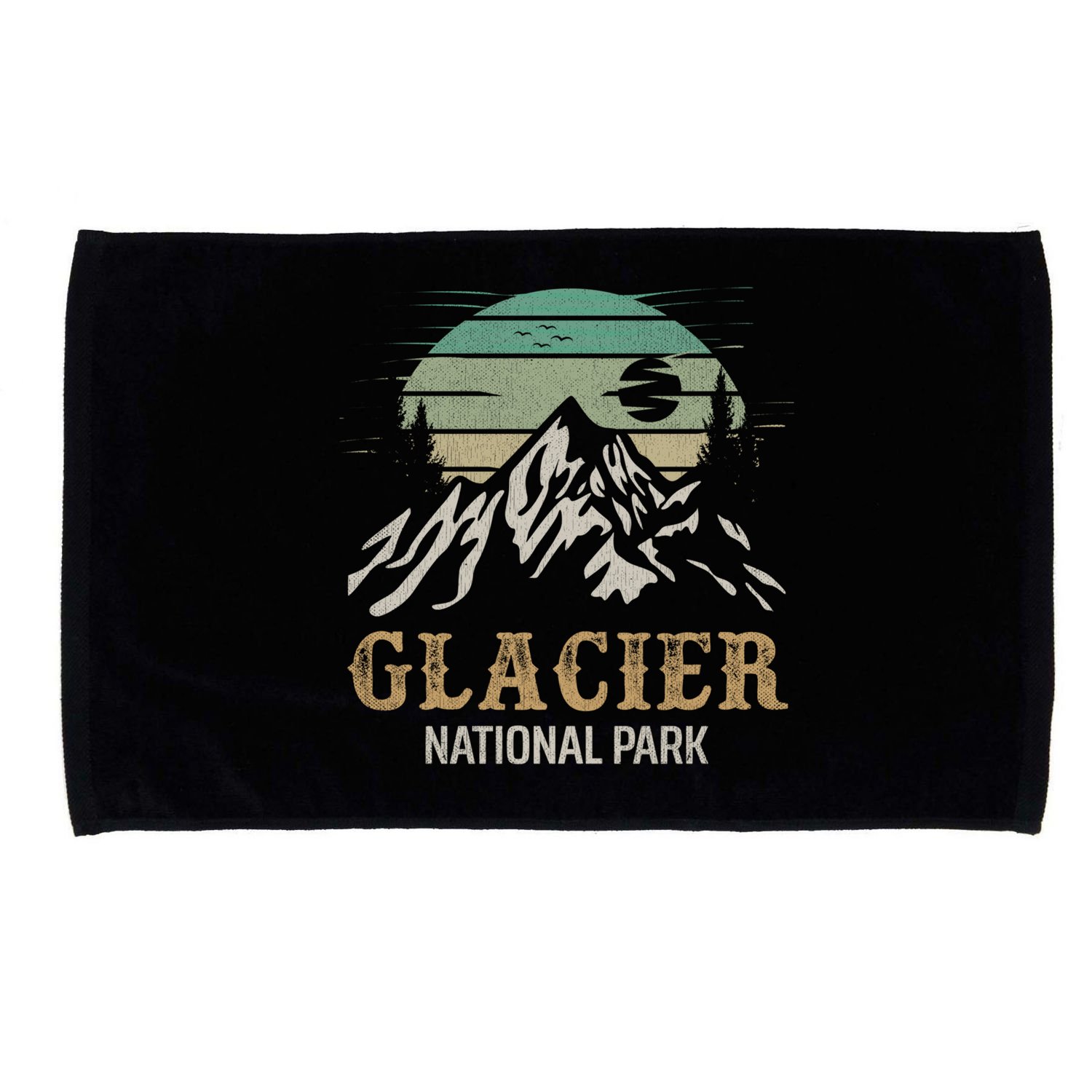 Glacier National Park Merchandise Retro Glacier Souvenirs Cute Gift Microfiber Hand Towel