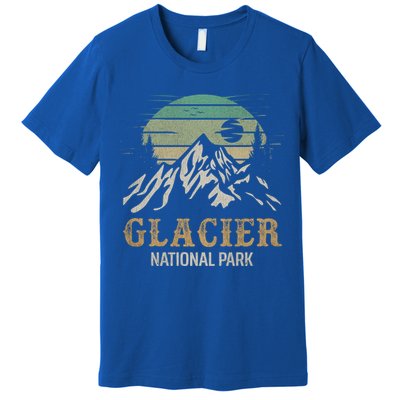 Glacier National Park Merchandise Retro Glacier Souvenirs Cute Gift Premium T-Shirt