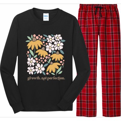 Growth Not Perfection Mental Health Long Sleeve Pajama Set