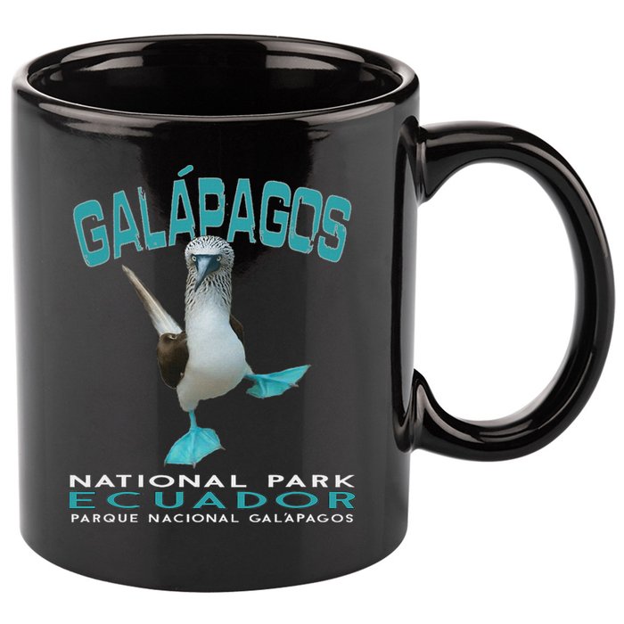 Galapagos National Park Ecuador Blue Footed Boobies Keepsake 11oz C Handle Ceramic Mug
