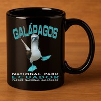 Galapagos National Park Ecuador Blue Footed Boobies Keepsake 11oz C Handle Ceramic Mug