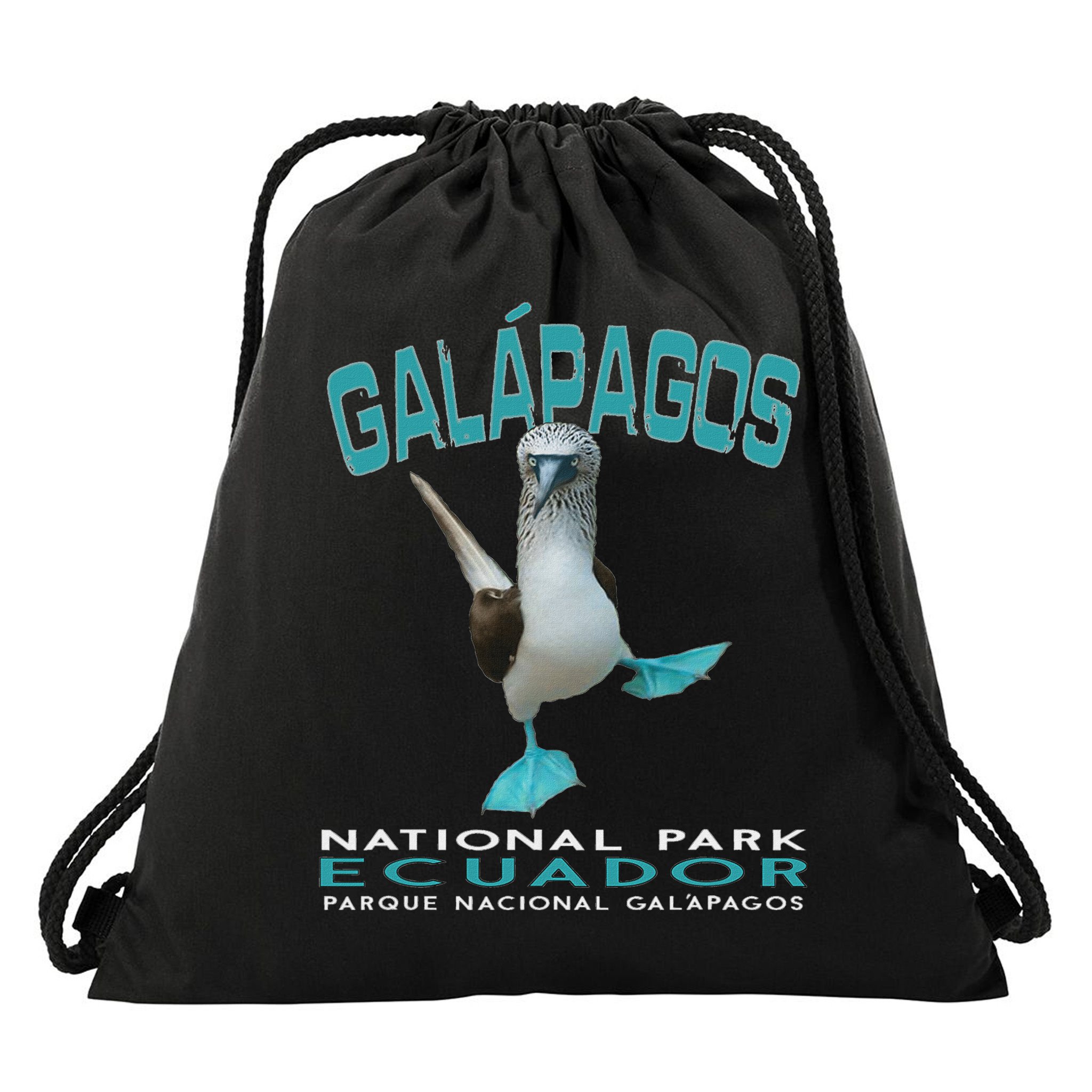 Galapagos National Park Ecuador Blue Footed Boobies Keepsake Drawstring Bag