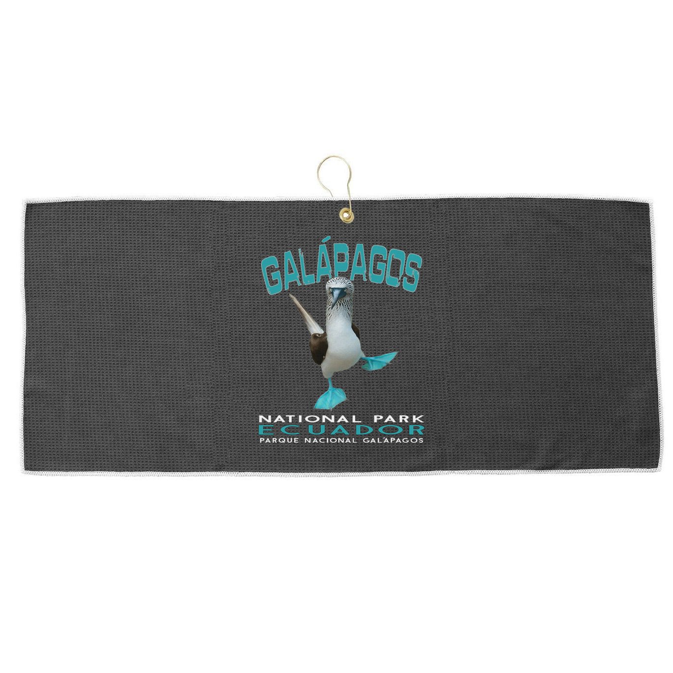 Galapagos National Park Ecuador Blue Footed Boobies Keepsake Large Microfiber Waffle Golf Towel