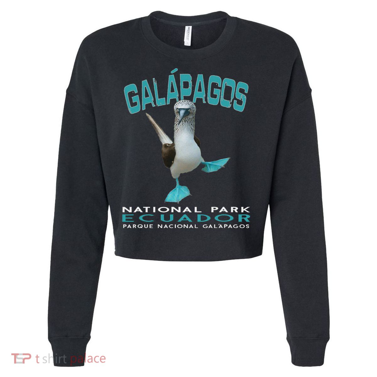Galapagos National Park Ecuador Blue Footed Boobies Keepsake Cropped Pullover Crew