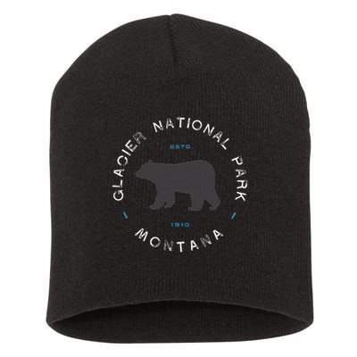 Glacier National Park Retro Vintage Short Acrylic Beanie