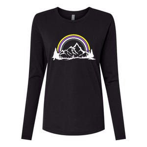 Gender Nonbinary Pride Hiking Camping Backpacking LGBT Womens Cotton Relaxed Long Sleeve T-Shirt