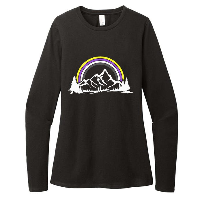 Gender Nonbinary Pride Hiking Camping Backpacking LGBT Womens CVC Long Sleeve Shirt