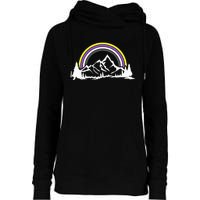 Gender Nonbinary Pride Hiking Camping Backpacking LGBT Womens Funnel Neck Pullover Hood