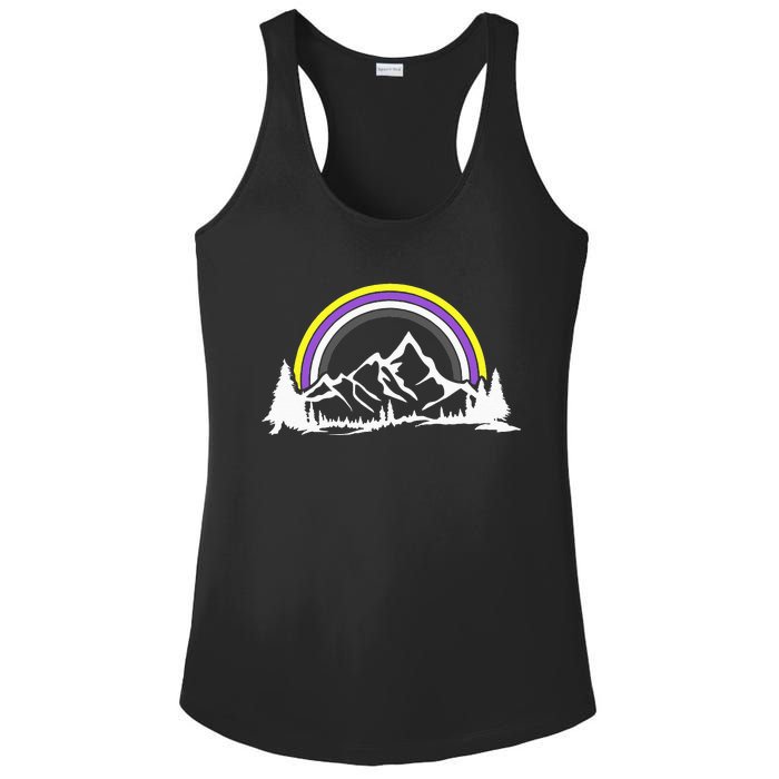 Gender Nonbinary Pride Hiking Camping Backpacking LGBT Ladies PosiCharge Competitor Racerback Tank