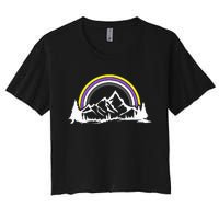 Gender Nonbinary Pride Hiking Camping Backpacking LGBT Women's Crop Top Tee