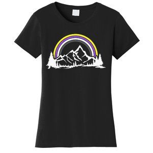 Gender Nonbinary Pride Hiking Camping Backpacking LGBT Women's T-Shirt