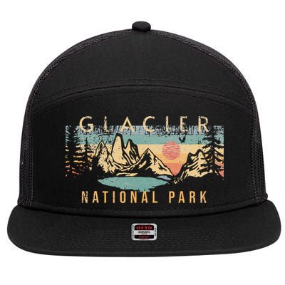 Glacier National Park 7 Panel Mesh Trucker Snapback Hat