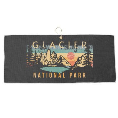 Glacier National Park Large Microfiber Waffle Golf Towel