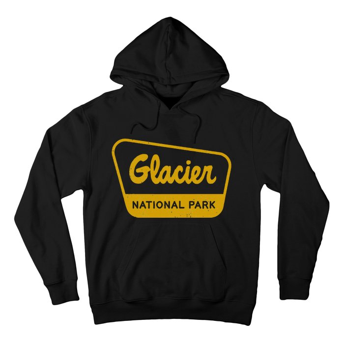 Glacier National Park Vintage Inspired Sign Graphic Hoodie