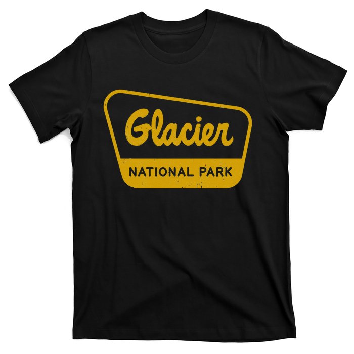 Glacier National Park Vintage Inspired Sign Graphic T-Shirt