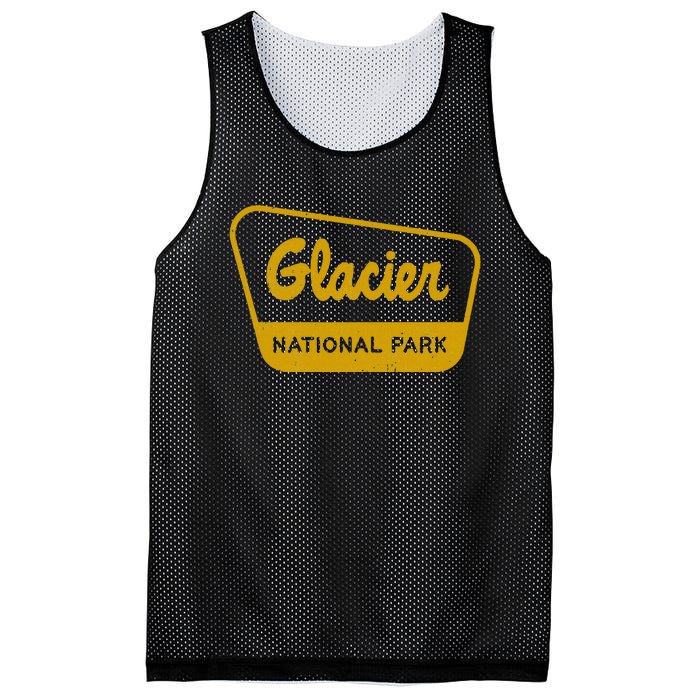 Glacier National Park Vintage Inspired Sign Graphic Mesh Reversible Basketball Jersey Tank