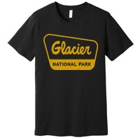 Glacier National Park Vintage Inspired Sign Graphic Premium T-Shirt