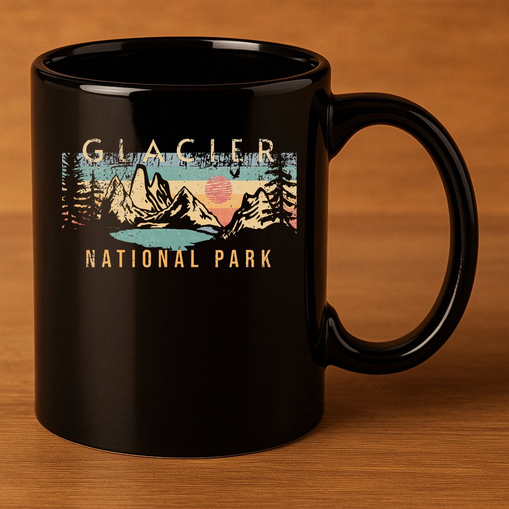Glacier National Park 11oz C Handle Ceramic Mug