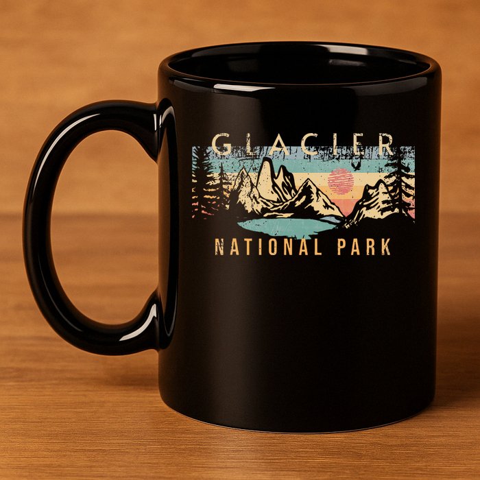 Glacier National Park 11oz C Handle Ceramic Mug