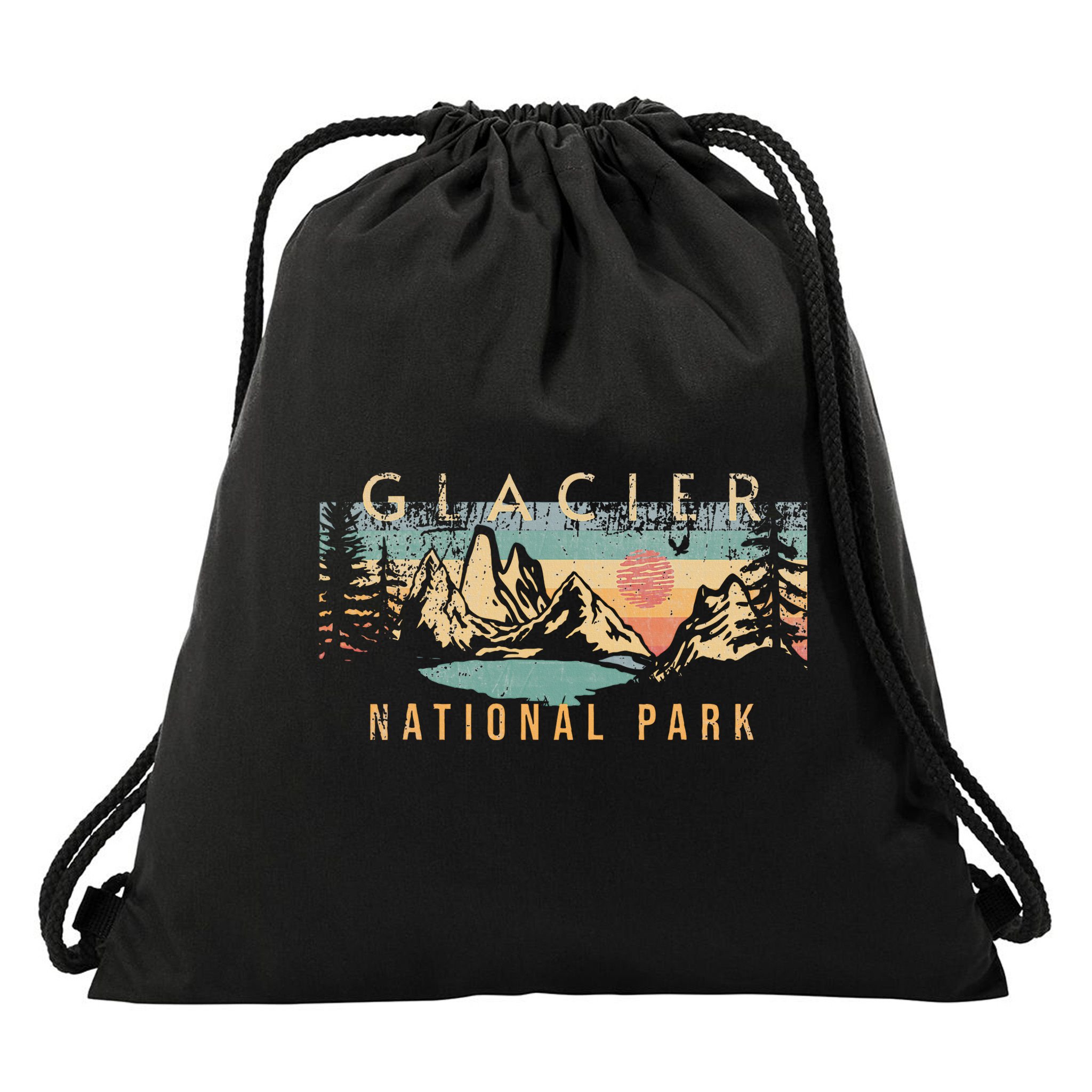 Glacier National Park Drawstring Bag