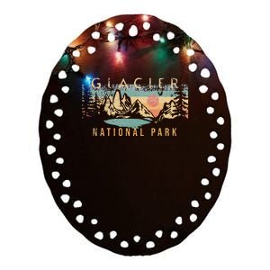 Glacier National Park Ceramic Oval Ornament