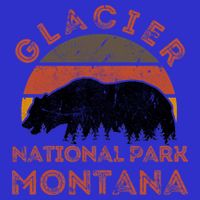 Glacier National Park Montana Bear Hiking Nature Vintage Gift Button