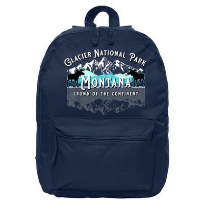 Glacier National Park Montana Moose Hiking Camping Souvenir 16 in Basic Backpack