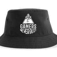 Gamers Never Quit Sustainable Bucket Hat