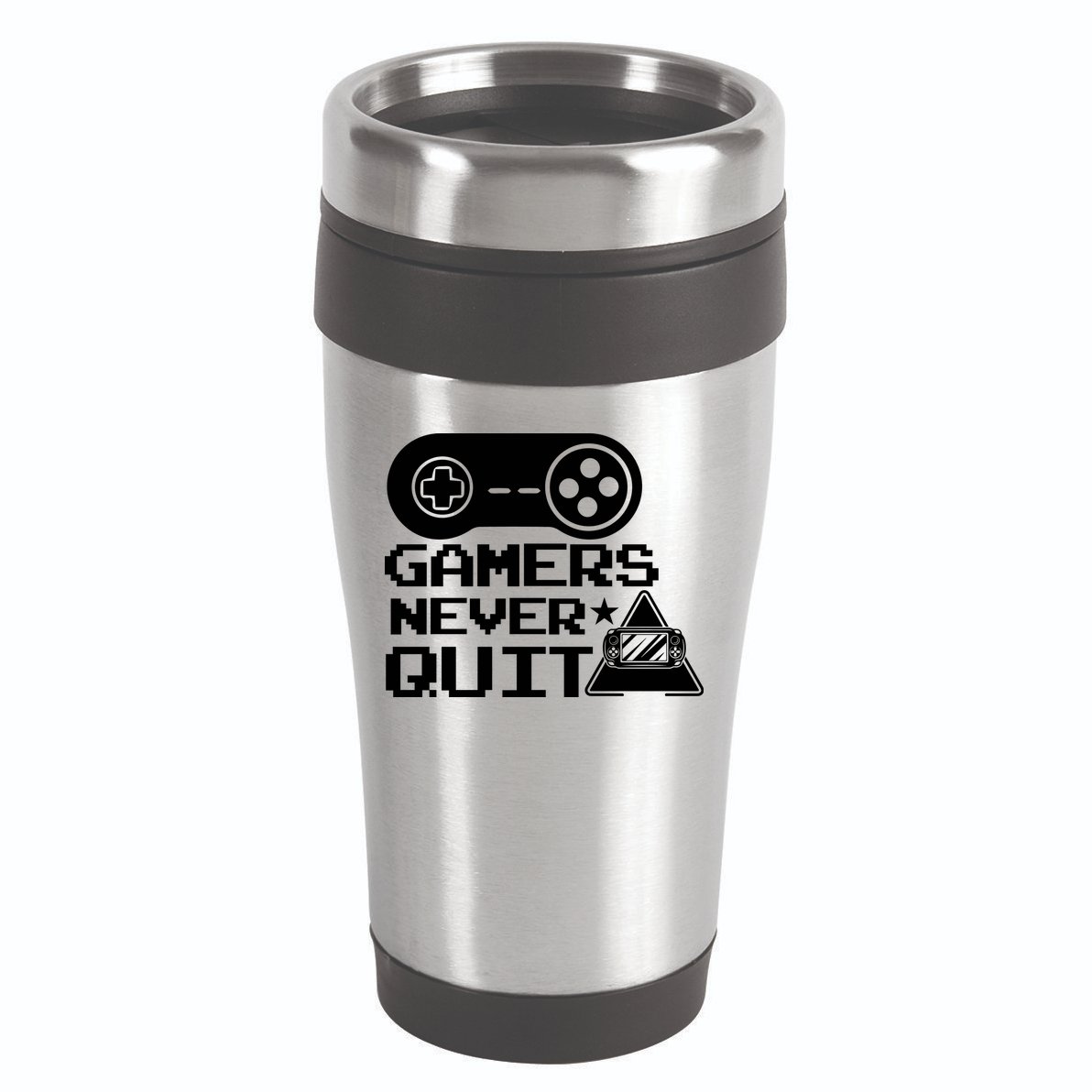 Gamers Never Quit 16oz Travel Tumbler