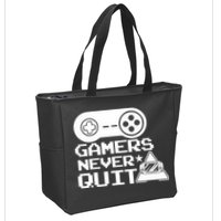 Gamers Never Quit Zip Tote Bag
