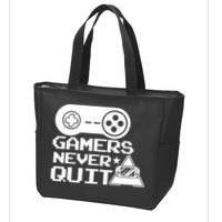 Gamers Never Quit Zip Tote Bag