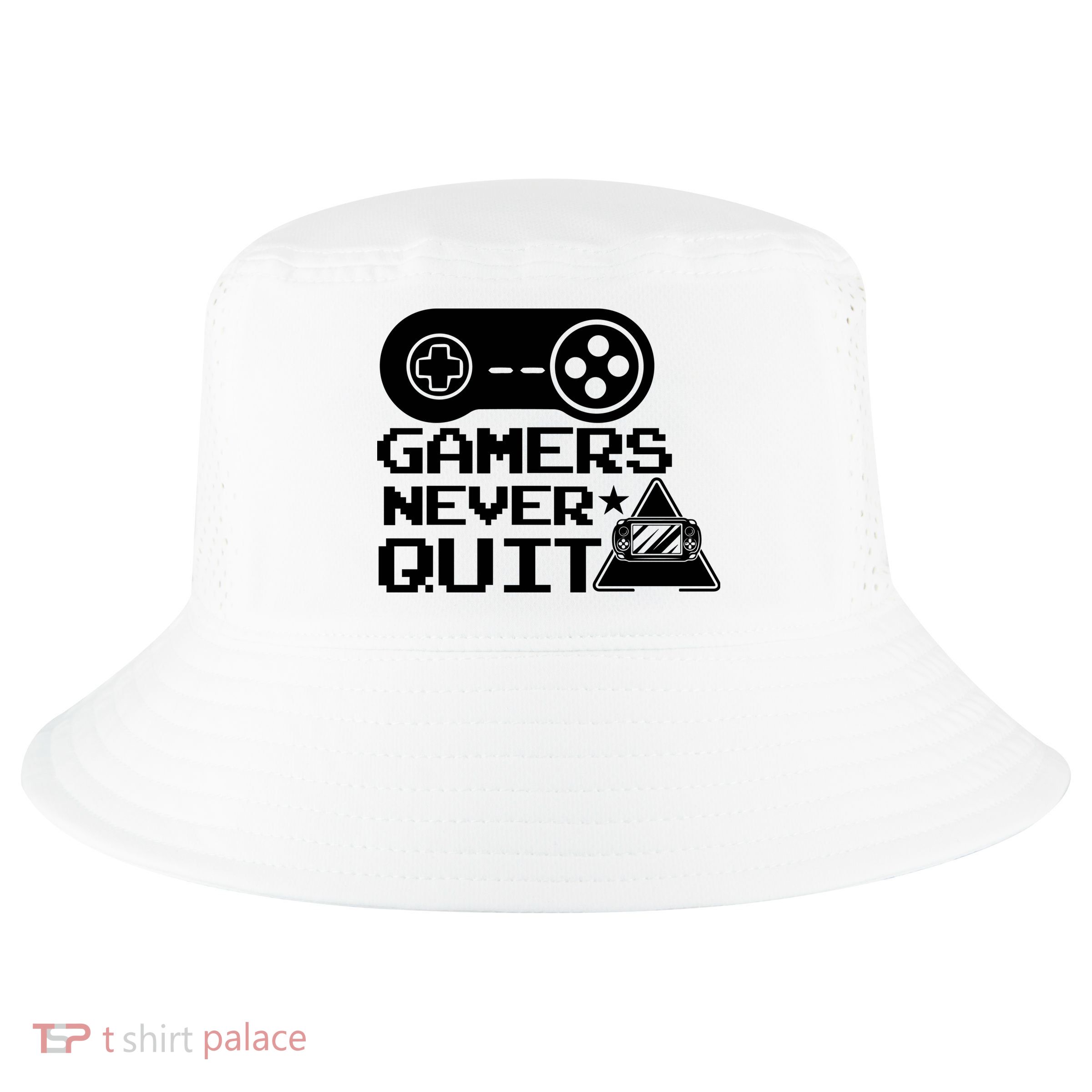 Gamers Never Quit Cool Comfort Performance Bucket Hat