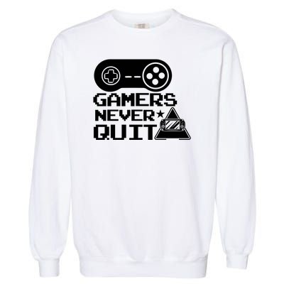 Gamers Never Quit Garment-Dyed Sweatshirt