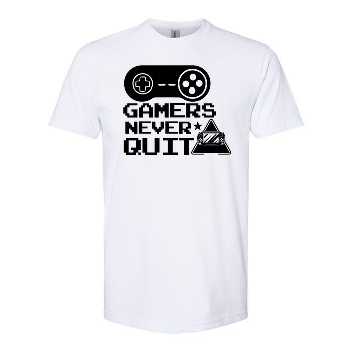 Gamers Never Quit Softstyle® CVC T-Shirt