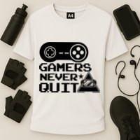 Gamers Never Quit Cooling Performance Crew T-Shirt