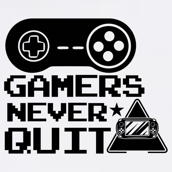 Gamers Never Quit Cooling Performance Crew T-Shirt