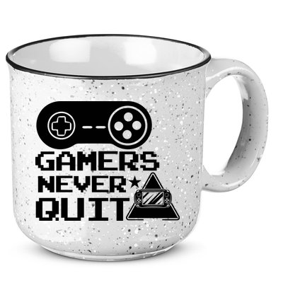Gamers Never Quit 15oz Campfire Ceramic Mug
