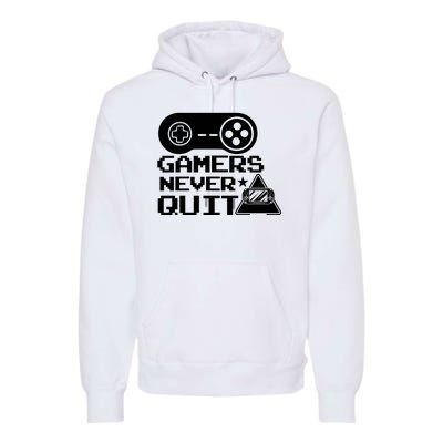 Gamers Never Quit Premium Hoodie