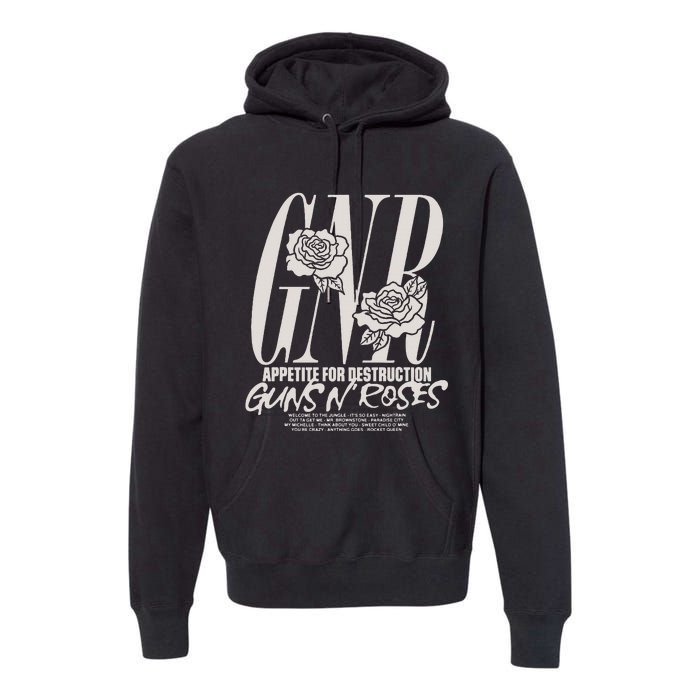 G.Uns N R.Oses Appetite Tracks Premium Hoodie