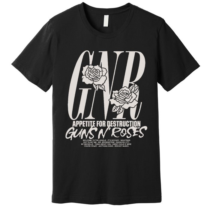 G.Uns N R.Oses Appetite Tracks Premium T-Shirt