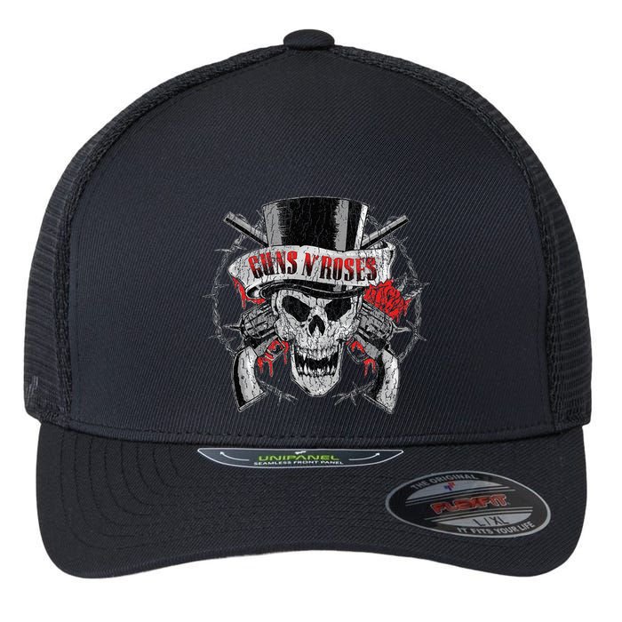 G.U.N.S N R.O.S.E.S Top Hat Skull Flexfit Unipanel Trucker Cap