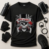 G.U.N.S N R.O.S.E.S Top Hat Skull Performance Shirt