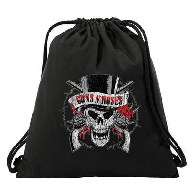 G.U.N.S N R.O.S.E.S Top Hat Skull Drawstring Bag