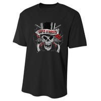 G.U.N.S N R.O.S.E.S Top Hat Skull Performance Sprint T-Shirt