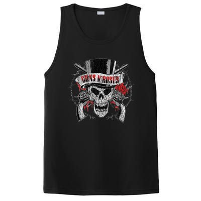 G.U.N.S N R.O.S.E.S Top Hat Skull PosiCharge Competitor Tank