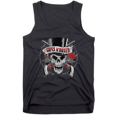 G.U.N.S N R.O.S.E.S Top Hat Skull Tank Top